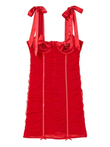 Пеньюар Вікторія Сікрет Luxe Lingerie Strappy Bow Slip Dress