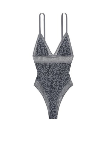 Боді Modal Lace Body Grey Leopard