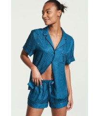 Сатинова піжама The Satin Short Logo Pj Set logo VS