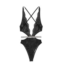 Боди VERY SEXY Black Lace Unlined Strappy Teddy