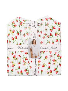 Піжама Cotton Short PJ Set White Strawberry print