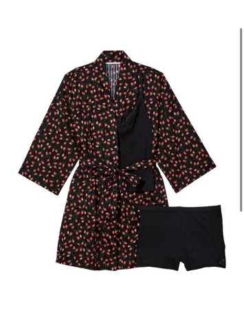 Піжама Cotton 3-PIECE PJ Set Strawberry print