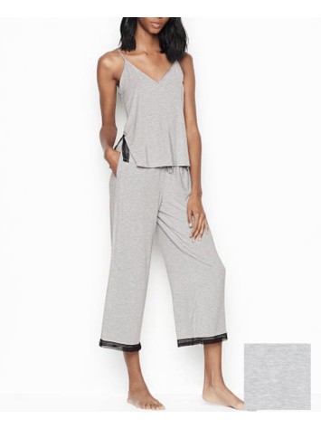 Піжама Victoria's Secret Modal Cami Pj Set Lace Inset Medium Heather Grey
