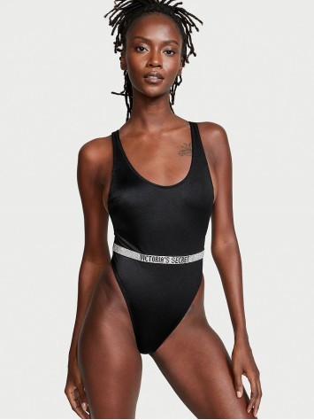 Купальник монокини Виктория Сикрет Shine Strap Plunge One-Piece