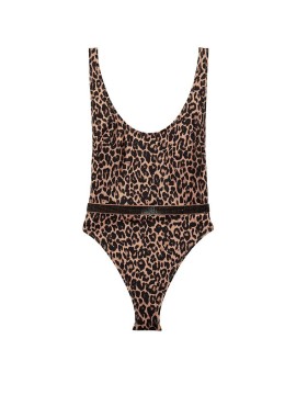 Купальник монокини леопардовый Shine Strap Plunge One-Piece