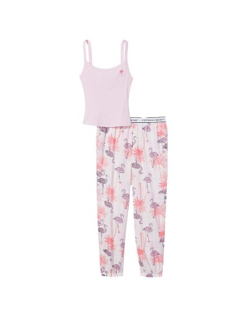 Піжама Flamingo Cotton Tank Jogger Pajama Set Victoria's Secret