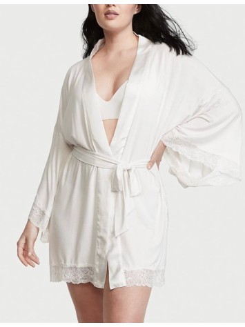Халат Heavenly by Victoria's Secret White Lace Modal Kimono