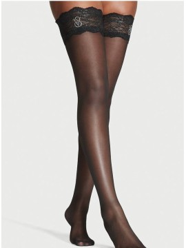 Чулки Victoria’s Secret Lace Top Thigh Highs with Reinforced Heel