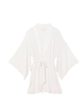 Халат Heavenly by Victoria's Secret White Lace Modal Kimono
