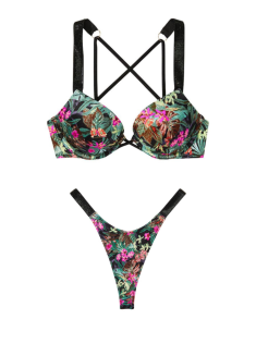 Купальник з подвійним пушапом Shine Strap SWIM Palm print