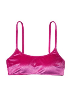 Велюровий купальник Scoop Swim Top Velvet Fuchsia Bikini