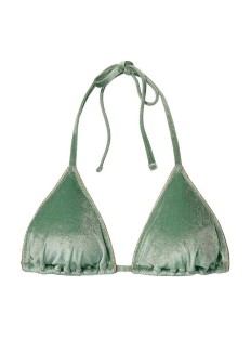 Велюровий купальник Triangle Velvet Cadette Green High-rise bikini bottom
