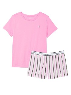 Піжама Tee-jama Cotton Short PJ Set Coconut White Sweet Stripe