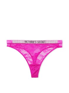 Трусики Shine Strap Lace High-Leg Thong Panty Very Fuschia