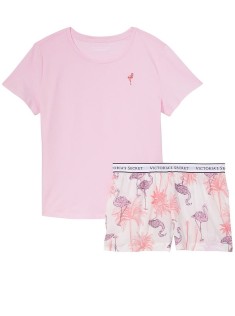 Піжама Tee-jama Cotton Short PJ Set Pink Flamingos