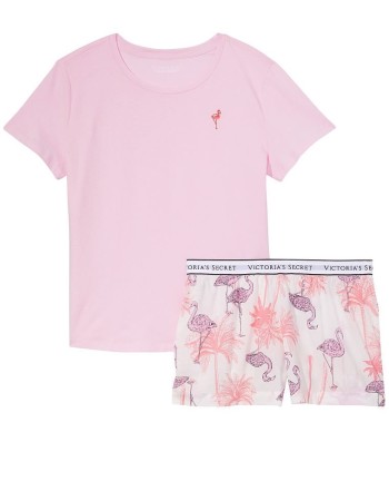Піжама Tee-jama Cotton Short PJ Set Pink Flamingos
