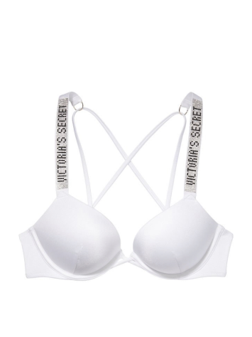 Білий купальник з подвійним пушапом Shine Strap SWIM Вікторія Сікрет