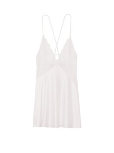 Пеньюар Satin Lace Slip Coconut White