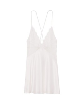 Пеньюар Satin Lace Slip Coconut White