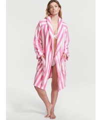 Плюшевий Халат Victoria's Secret Short Cozy Robe Pink Stripes