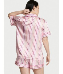 Сатиновая пижама Satin Short Pj set Pink stripes