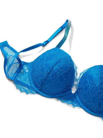 Бюстгальтер Shine Strap Push-up Bra Blue Enamel