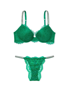 Комплект білизни Very Sexy Lace Shine Strap Push-up Bra set Green