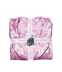 Піжама The Satin Long PJ Set Victoria's Secret Pink Monogram