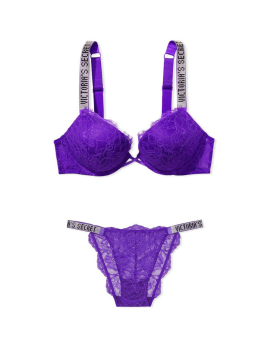Фіолетовий комплект білизни Very Sexy Bombshell push-up bra set