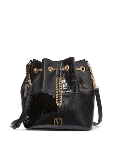 Сумка Стильная The Victoria Bucket Bag Black Noir Patchwork