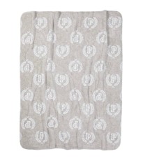Плед Plush Fleece Blanket Grey logo PINK
