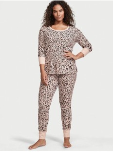 Пижама Victoria’s Secret Thermal Long PJ Set Leopard