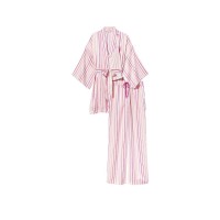 Атласная пижама с штанами 3-Piece PJ Set Pink logo Victoria’s Secret