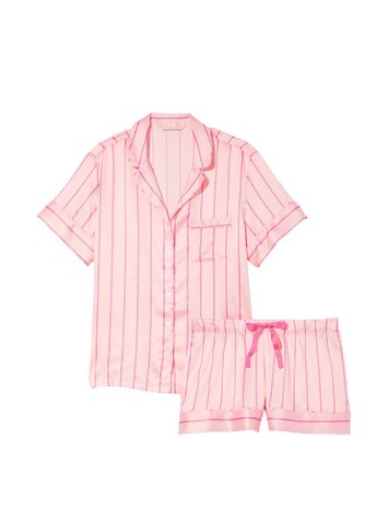 Атласна піжама Satin Short Pj set Blossom Stripe