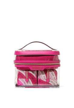  Набор косметичек 4-in-1 Train Case Beauty Bag Set Pink Swirl
