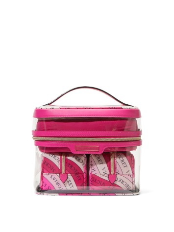  Набор косметичек 4-in-1 Train Case Beauty Bag Set Pink Swirl