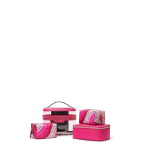  Набор косметичек 4-in-1 Train Case Beauty Bag Set Pink Swirl