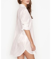 Ночная рубашка VS Cotton Slipshirt pink lurex stripes