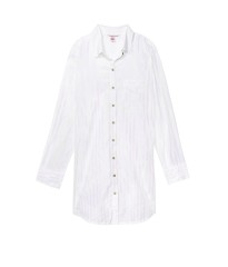 Ночная рубашка VS Cotton Slipshirt pink lurex stripes
