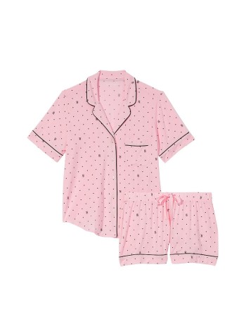 Пижама Modal Short Pajama Set Pretty Blossom Logo Pin Dot