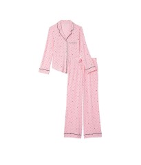 Пижама Modal Long Pajama Set  Pretty Blossom Logo Pin Dot