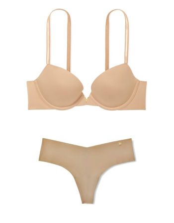Plunge Bra LOVE CLOUD Push-Up Praline Set - Комплект білизни