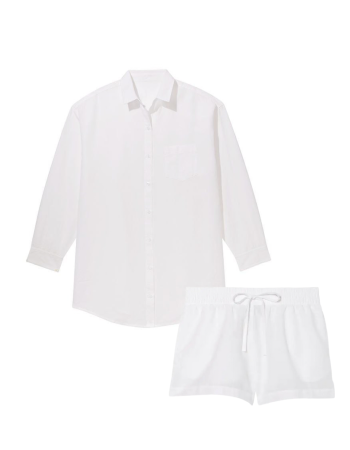 Костюм Linen Tie-Waist Oversized White Set