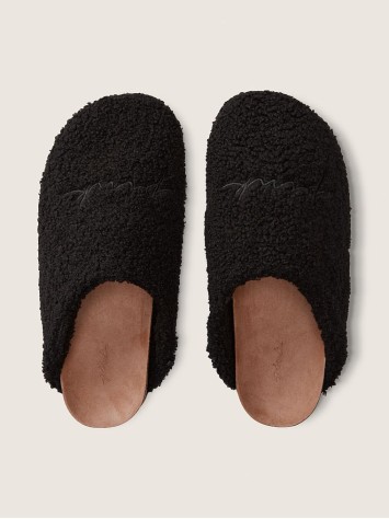 Тапочки Сабо PINK Cozy-Plush Clogs Black