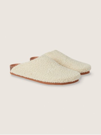 Тапочки Сабо PINK Cozy-Plush Clogs Beige