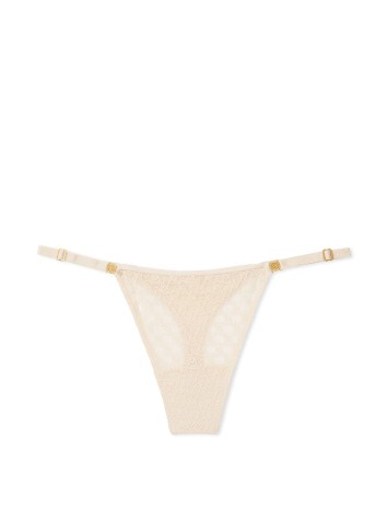 Трусики Icon Lace Adjustable String Thong Panty Marzipan