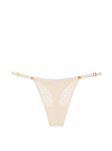 Трусики Icon Lace Adjustable String Thong Panty Marzipan