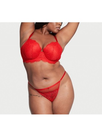 Трусики Mesh and Lace V-String Panty Lipstick