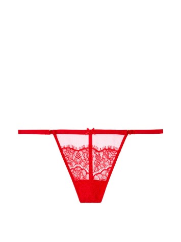 Трусики Mesh and Lace V-String Panty Lipstick