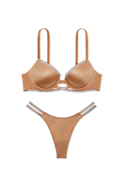 Комплект білизни Very Sexy Shine Strap Push-Up Bra Toffee Set